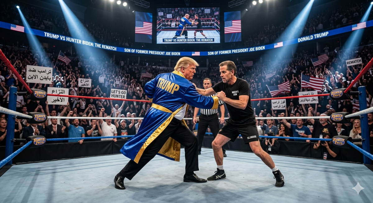 مصارعة بين نجل بايدن وترامب قريبًا 