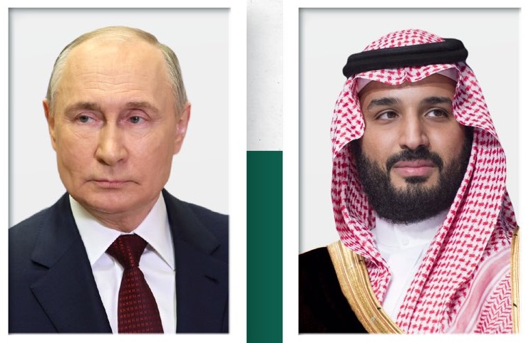 ولي العهد السعودي يبحث مع رئيس روسيا تطورات الأوضاع في المنطقة 